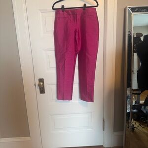 Talbots Fuchsia Silk and Wool Trousers Sz 4 NWT